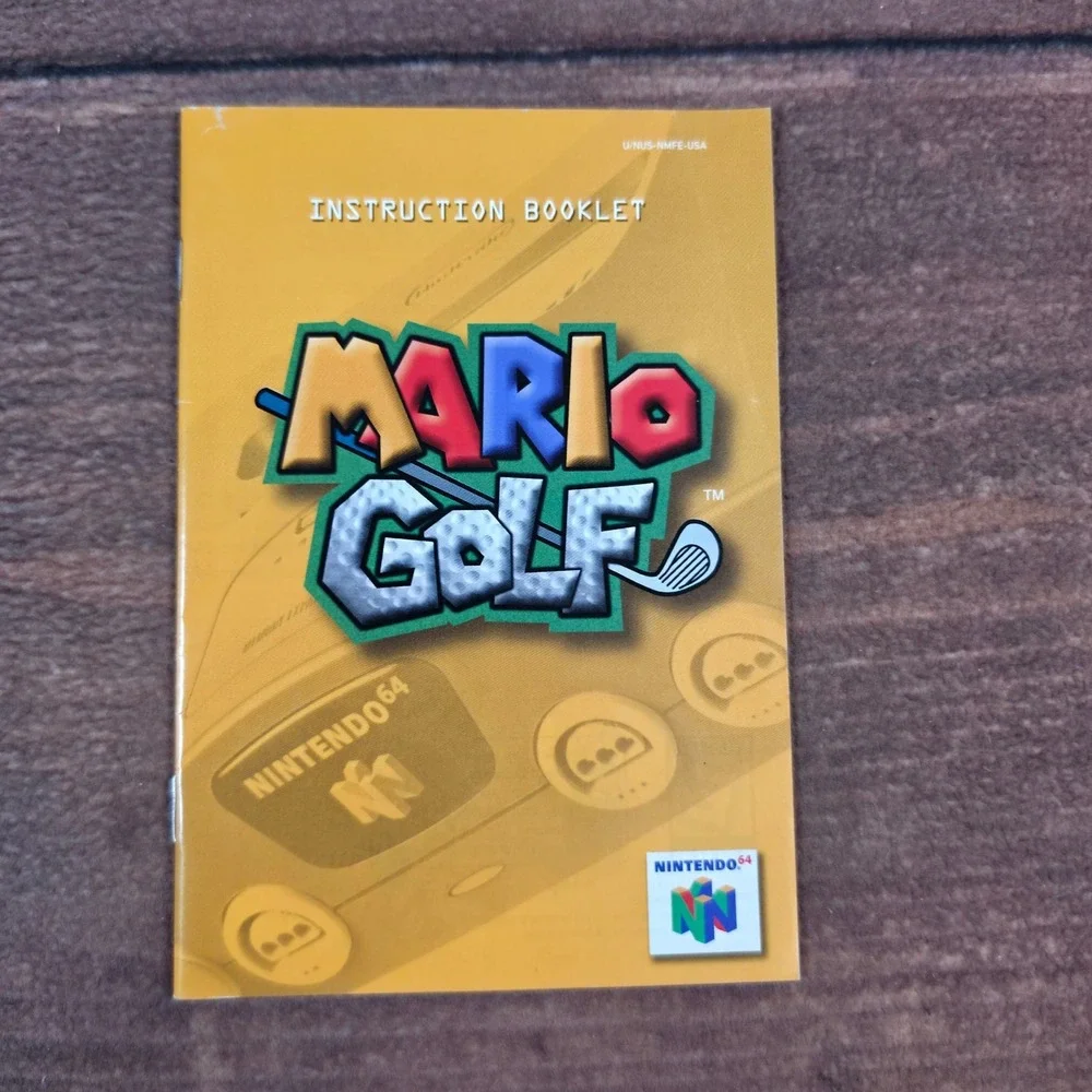 Nintendo Mario Golf Instruction Manual N64 Yellow Good Vintage Booklet USA